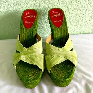 Christian Louboutin Espadrille Sandal Wedges